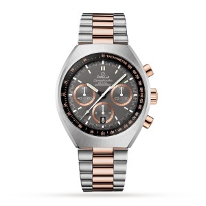 Omega Speedmaster Men Automatic Grey Stainless Steel & 18ct Rose Gold Watch O32720435001001
