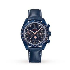 Omega Speedmaster Men Automatic Blue Leather Watch O30493445203002